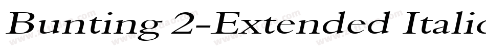 Bunting 2-Extended Italic字体转换